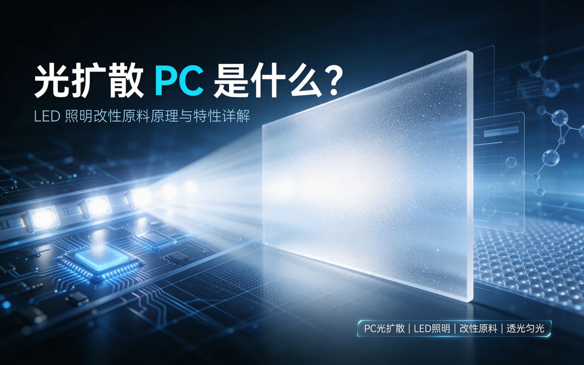 光扩散PC是什么？LED照明改性原料原理与特性详解