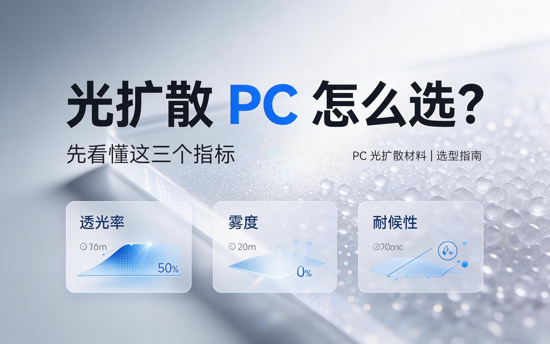光扩散PC怎么选？先看懂这三个指标