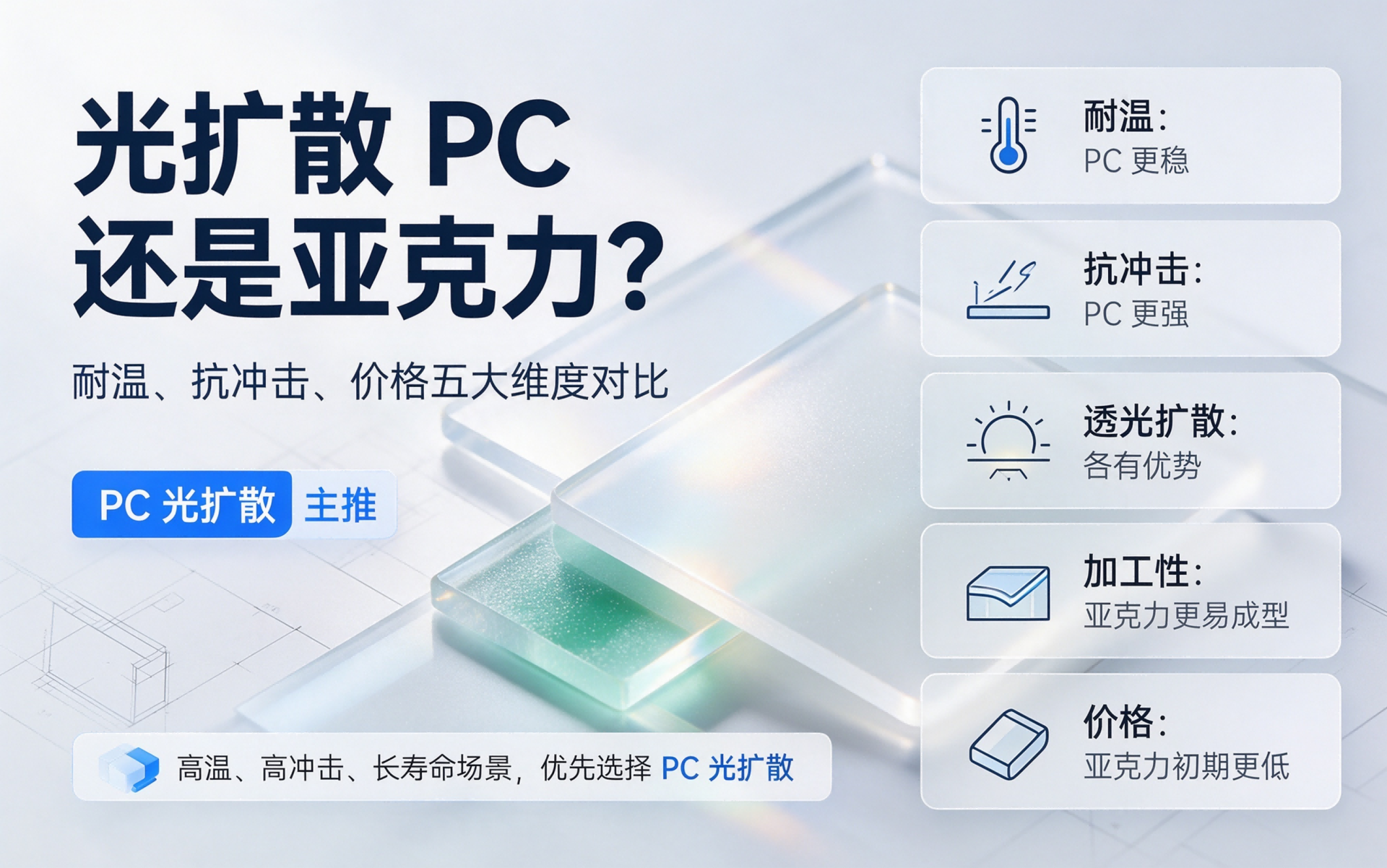 光扩散PC还是亚克力？关键看这几点